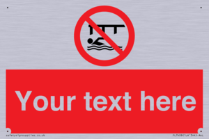 Custom Do not swim in the vicinity of piers